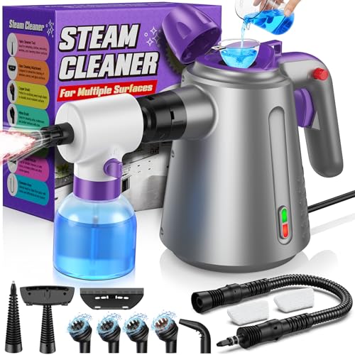 Handheld Steam Cleaner for Home, Pressurized Steamer for Cleaning Couch Carpet Car
