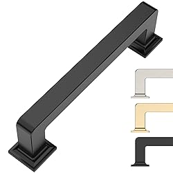 9BUILD 3.75 Inch 10 Pack Matte Black Cabinet Pulls