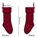 LimBridge Christmas Stockings, 4 Pack 18 inches Large Size Cable Knit Knitted Xmas Rustic Personalized Stocking Decorations for Family Holiday Season Decor, Cream or Burgundy