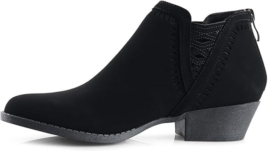 laser cut booties low heel