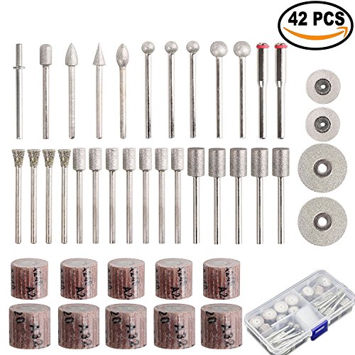 ZFE Stone Carving Set Polishing Rotary Tools Diamond Burr Accessories for Gambling/ Betting Stone, Jewelry, Glass, Stone, Ceramic-fit Dremel Rotary Tools ZFE Stone Carving Set Polishing Rotary Tools Diamond Burr Accessories for Gambling/ Betting Stone, Jewelry, Glass, Stone, Ceramic-fit Dremel Rotary Tools