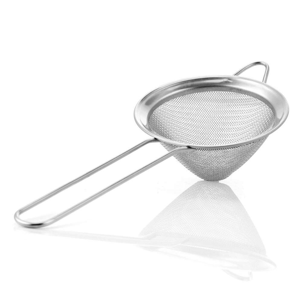 NJ Cocktail Strainer Stainless Steel Fine Mesh Strainer, Food Strainers