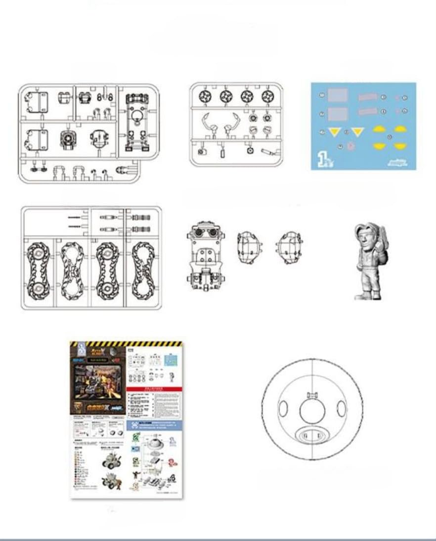 HiPlay Plastic Model Kits: Metal Slug X: Tank, Mecha Anime Style Collectible Action Figures (SV001 Tank)