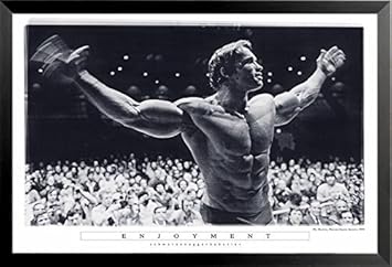 gerahmt genießen – Arnold Schwarzenegger Mr Olympia Madison Square Garden 36 x 24 Foto Kunstdruck Poster Pumping Iron