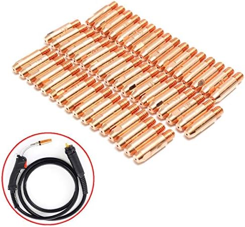 Best Design 50pcs Mb24kd 0.9x6mm Mig Mag Welding Torch Contact Tip Gas Nozzle, Air Nozzle Tip - Air Nozzle Adapter, Spray Replacement Nozzles, Garden Hose Nozzles, Miller Mig Nozzle, Air Nozzle