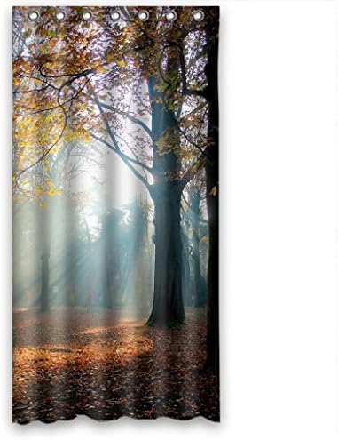 RELAX autumn Morning Sunshine Cross Forest Tree Waterproof Shower Curtain 36"(w) x 72"(h)