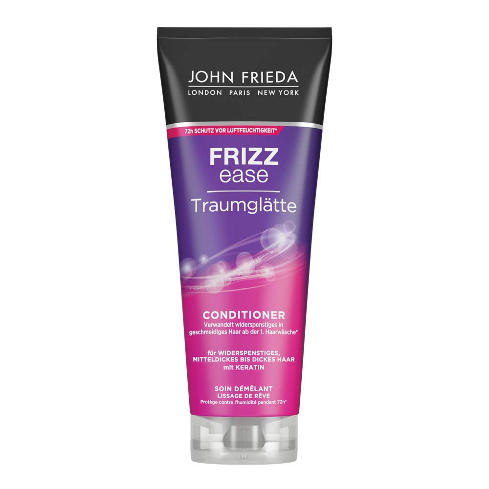 John Frieda - Frizz Ease Dream Smoothing Conditioner - Content: 250ml - Hair Straightening & 72h Moisture Protection with Keratin - For Unruly, Medium to Thick Hair