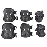 AWOEZ Adult Women men Unisex Cycling Skating Roller Blading Wrist Elbow Knee Safety Pad Protective Gear Sport Guard Pads Set