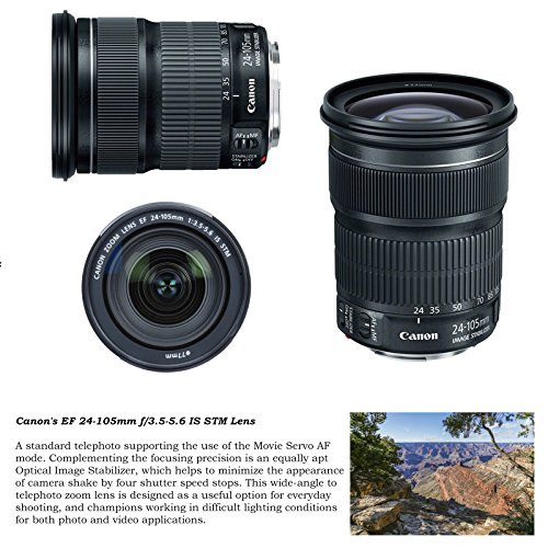 Canon EOS 5D Mark IV DSLR Camera w/ 24105mm STM Lens + Canon EF 75