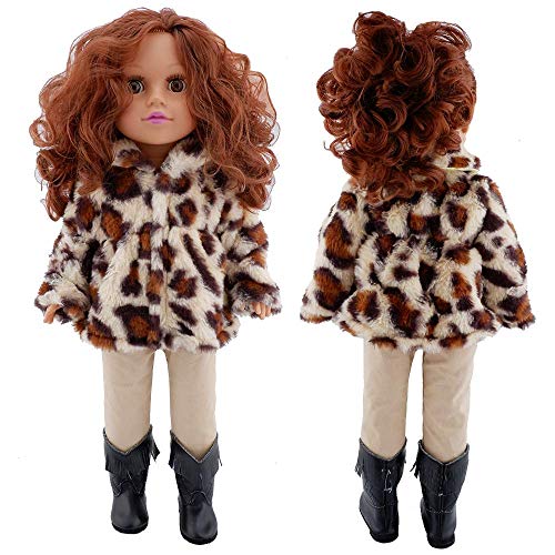 E-TING Dolls Leopard Print Clothes fits for 18 inch Dolls Like American Girl Doll, Our Generation,My Life,Adora,Gotz Doll Accessories Costume Outfits