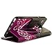 Note 5 Case, CoverON [Carryall Series] Flip Folio Card Slot Pouch LCD + Strap + Stand Wallet Case for Samsung Galaxy Note 5 - Purple Love Heart