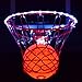GlowCity Light Up LED Rim Kit with LED Basketball Included - White, Size 7 Basketball (Official Size)