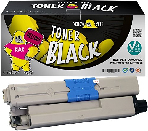 YELLOW YETI 44973536 (2,200 Pages) Compatible Black Toner Cartridge for use with Oki C301 C301dn C321 C321dn MC332dn MC342dn MC342dnw MC342dw MC342w