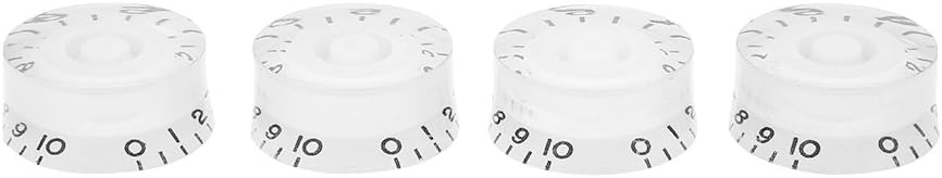 Guitar Tone Knob 4pcs Electric Guitar Volume Knobs Shaft Bass Tone Control for Musical Instrument Parts(White)