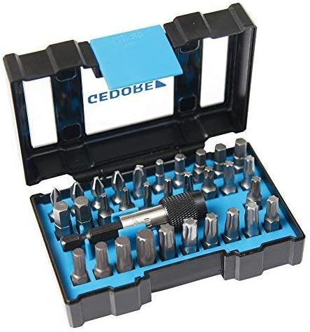 GEDORE Bit-Box Industry, 32-piece, Bit Set including bit holder and screwdriver inserts, 1/4", 6.3 mm, Professional, 666-032-J