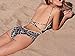 Women Sexy Floral Print One Piece Monokini Lace up Padding Backless Swimsuit (M, Floral, m)