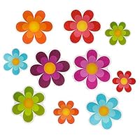 FOVERN1 10 PCS Non-Slip Bathtub Shower Stickers,Adhesive Decals with Bright Colors,Ideal Appliques for Bath Tub,Stairs,Shower Room & Other Slippery Surfaces.(Bright Flowers)