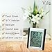 Digital Thermometer and Hygrometer --- Indoor Humidity & Temperature Monitor with Battery Included - Large, Bright LCD Display for Quick Reading - Multiple Mounting Options - Convenient Touch Screen