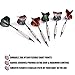 Obeka Soft Tip Darts, 12 Pack 19g Plastic Tipped Darts Set with Aluminum Shafts, Nickel Silver Plated Steel Barrels, 39 Flights, 120 Tip Points for Electronic Dartboard (Upgrade Version)
