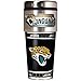 NFL Jacksonville Jaguars Metallic Travel Tumbler, Stainless Steel and Black Vinyl, 16-Ounce