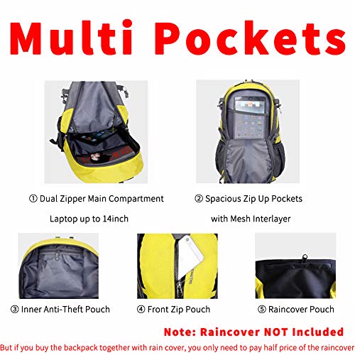 Daxvens Day Hiking Backpack Chest Waist Strap Small Lightweight Daypack Pricepulse