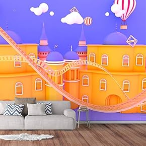 Wall Murals for Bedroom Dream Castle Large Removable Wallpaper Peel and Stick Wall Stickers - 66x96 inches