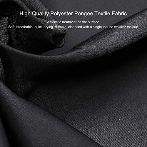 1DOT2 Professional Beard Shaving Apron and bib Hair Clippings Catcher & Grooming Cape Apron + Styling Template + Suction Cups Perfect Gift for Men (black/improvement)