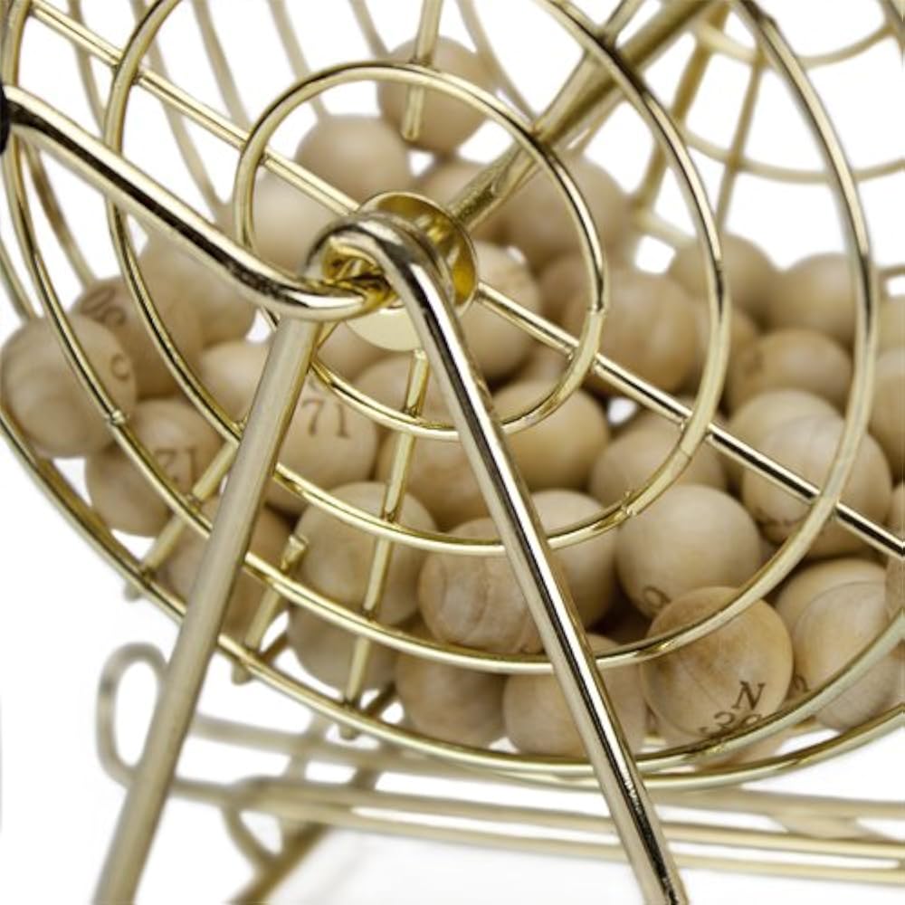 Vintage Bingo Sets Wooden Game 6Inch Brass Cage With Calling Board, 75 Balls, 609207896999 eBay