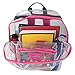 Clear Backpack Heavy Duty Transparent Bookbag for Kids, Boys, Girls, School, Travel, Stadium Approved (Pink)