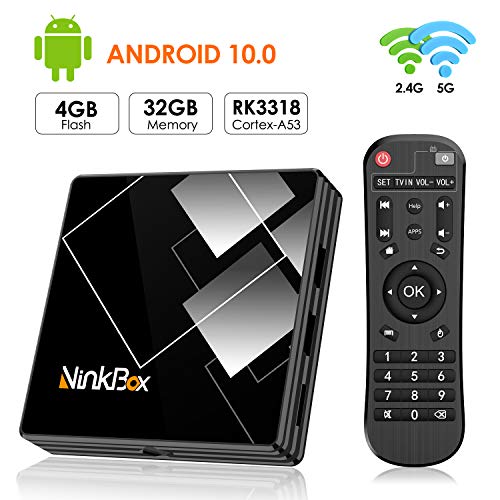 Android-TV-Box-100-NinkBox-Smart-TV-Box-4GB-32GB-TV-Box-Android-de-RK3318-Quad-Core-64bit-Cortex-A53-con-Bluetooth-40-WiFi-24G5G-3D-Ultra-HD-4K-USB-30-BT-40
