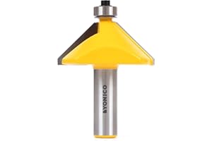 YONICO Router Bits Edge Forming Chamfer 45 Degree 1/2-Inch Shank 13916
