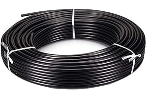 TL TOOLEGIN 3/8" OD High Pressure Nylon Tubing for Outdoor Misting System 65.6ft/20m Misting Line for Patio Patio Mister for Cooling Water Mister Hose for Umbrella (0.22" ID)