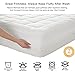 MAEVIS Quilted Fitted Mattress Pad Cover King Size Stretches up to 21 Inches Deep Mattress Topper Cotton Top Pillow Top with Snow Down Alternative Fill