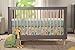 Babyletto Lolly 3-in-1 Convertible Crib with Toddler Bed Conversion Kit in Grey and Washed Natural, Greenguard Gold Certified