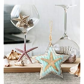 CoTa Global Aquarius Hanging Starfish Nautical Decor Wall Accent- Nautical Themed Wood Accent, Beach Decor for Wall… 512KUzEOAnL