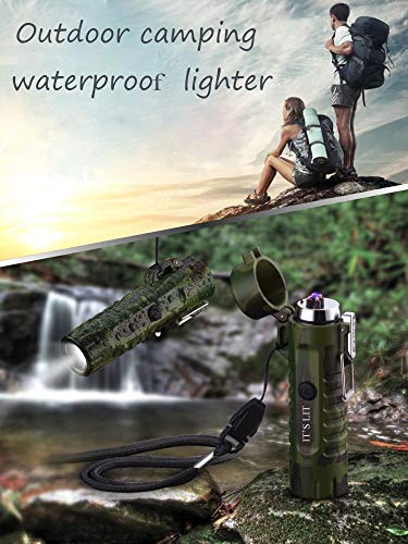 Roman Ventures Double Plasma Lighter with Built in LED Flashlight- Electric Double Arc Splash Proof Lighter- Windproof Electric Lighter- Rechargeable- Gift Box & One Year Warranty Card - Thumbnail 3