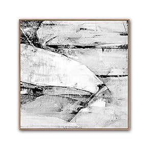 Framed Canvas Wall Art Abstract Circle Canvas Prints Home Artwork Decoration for Living Room,Bedroom - 16x16 inches