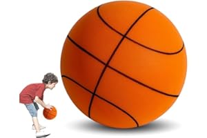 Lamvpker Baby Basketball Silent - Hush Handle - Quiet Dribbling Ball - High-Elasticity Foam - Various Indoor & Outdoor Activities - Experience Low Noise Play (Size:NO.7)