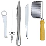 Norpro Garnishing Tool Set of 5 Spiral/Slice/Curl/Crinkle Fruit and Veggies