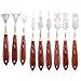 Creative Mark Painting Palette Knife Set FX Special Effects Flexible Stainless Steel Mixing & Painting Spatula Knife Set Wood Handle Create Texture With 9 Distinctive Blade Shapes [Set of 9]