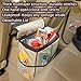 Creathing Leakproof Car Trash Can [3 Gal] Slim Design Garbage Bin– Universal Fit in Cars, Trucks, SUVs, for Floor, Console or Seat Hanging (Beige)