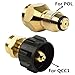 SHINESTAR Propane Refill Adapter Set Universal for QCC1 / POL Propane Tank and 1 LB Small Disposable Bottle - Solid Brass, 2 Pack