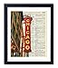 Chicago Theatre Sign, Vintage Dictionary Art Print, Antique Wall Art Home Decor, Modern Boho Poster, Farmhouse Decoration Living Room Bedroom Office 8x10 Inches, Ready To Frame