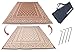 Redwood Mats Patio Mat 9' X 12' Beige Reversible Outdoor Rug Camping Rv Mat Indoor (With Ground Stakes & Carry Bag)