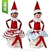 Bundle of 3 Elf on the Shelf Girl Outfits - Exclusive 2017 Snowflake Skirt, Twirling in the snow skirts and Claus Couture Sweet Shop Set Novelty, Green/Red