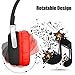 OXA Wireless Bluetooth Headset Foldable Noise Cancelling Sport Headphones with Microphone, NFC and Pedometer for TV Smartphone Devices, Black & Red