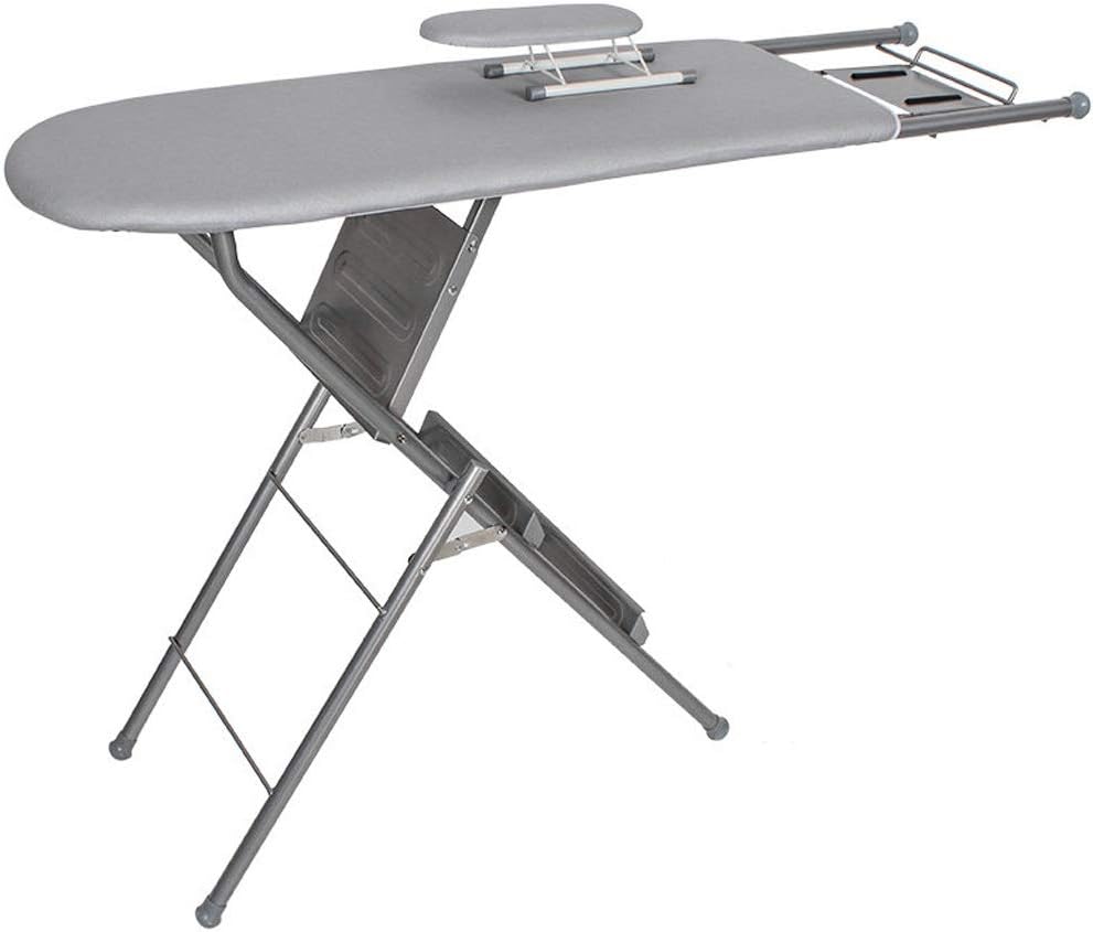 Ironing Board JUN Household Ladder Folding Reinforced Steel Mesh Ironing Clothes Rack Electric Iron Board (Color : Gray)