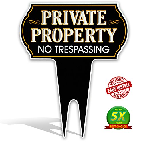 2 Private+Property+Trespassing+Protect+Non+Reflective