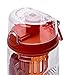 Hydracy Fruit Infuser Water Bottle - 32 oz Sports Bottle - Time Marker & Full Length Infusion Rod + 27 Fruit Infused Water Recipes eBook Gift - Lava Orange