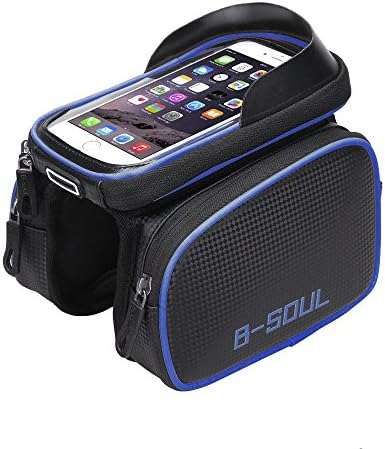 YIJIAHUI Bike Frame Bag Bicycle Roof Pipe Waterproof Riding Bag Reflective Letters Night Safe Travel (Color : Blue)